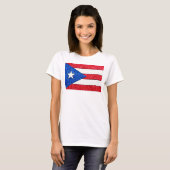 Glitter Puerto Rico vlag dames band shirt (Voorkant volledig)