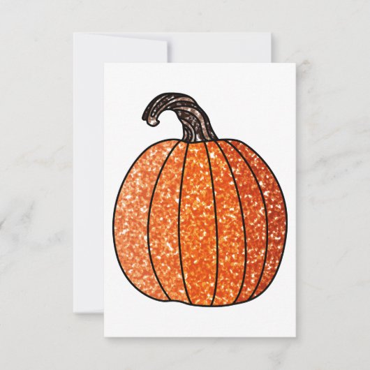 Glitter Pumpkin Bedankkaart (Voorkant)
