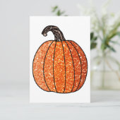Glitter Pumpkin Bedankkaart (Staand voorkant)