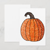 Glitter Pumpkin Bedankkaart (Voorkant / Achterkant)