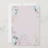 Glitter Pumpkin Blue Butterflies Baby shower Kaart (Achterkant)