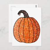 Glitter Pumpkin Briefkaart (Voorkant / Achterkant)