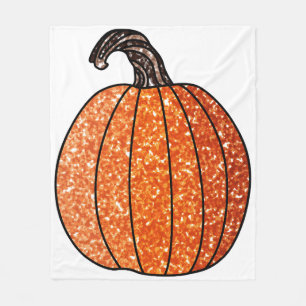Glitter Pumpkin Fleece Deken