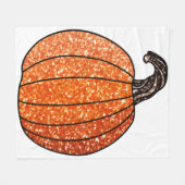 Glitter Pumpkin Fleece Deken (Voorkant (Horizontaal))