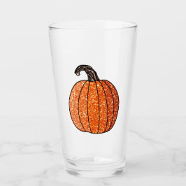 Glitter Pumpkin Glas