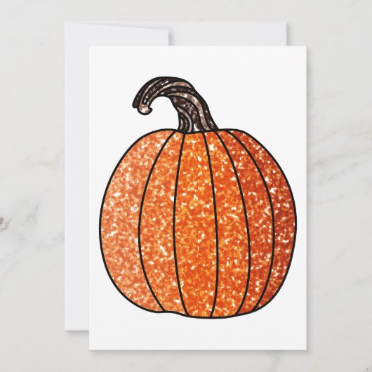 Glitter Pumpkin Kaart (Voorkant)