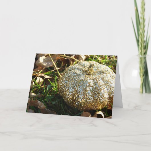 Glitter Pumpkin Kaart (Voorkant)
