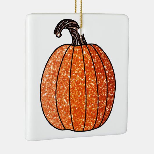 Glitter Pumpkin Keramisch Ornament (Rechts)
