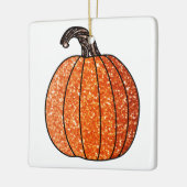 Glitter Pumpkin Keramisch Ornament (Links)