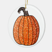 Glitter Pumpkin Keramisch Ornament (Links)