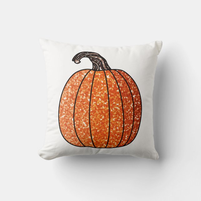 Glitter Pumpkin Kussen (Voorkant)