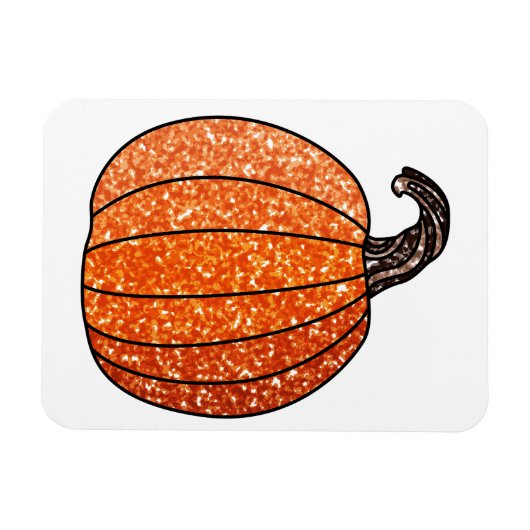 Glitter Pumpkin Magneet (Horizontaal)