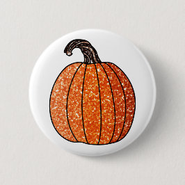 Glitter Pumpkin Ronde Button 5,7 Cm