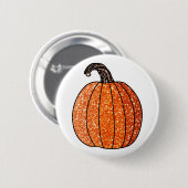 Glitter Pumpkin Ronde Button 5,7 Cm (Voorkant /achterkant)
