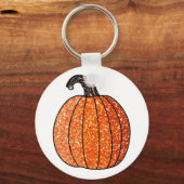 Glitter Pumpkin Sleutelhanger (Voorkant)