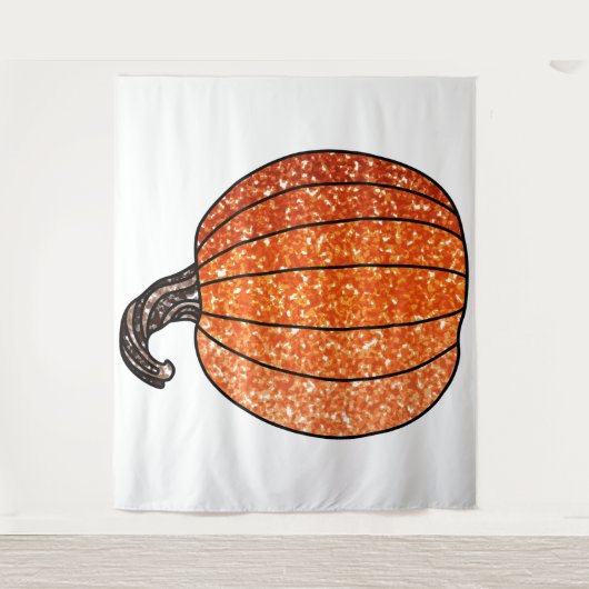 Glitter Pumpkin Wandkleed (Voorkant)
