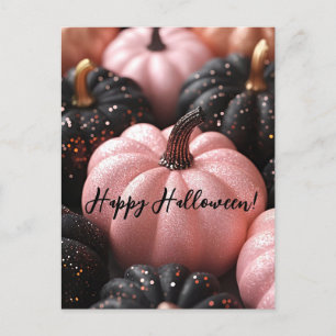 Glitter Pumpkins Halloween Wenskaart Briefkaart