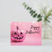 Glitter Pumpkins Halloween Wenskaart Briefkaart (Staand voorkant)