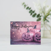 Glitter Pumpkins Halloween Wenskaart Briefkaart (Staand voorkant)
