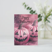 Glitter Pumpkins Halloween Wenskaart Briefkaart (Staand voorkant)