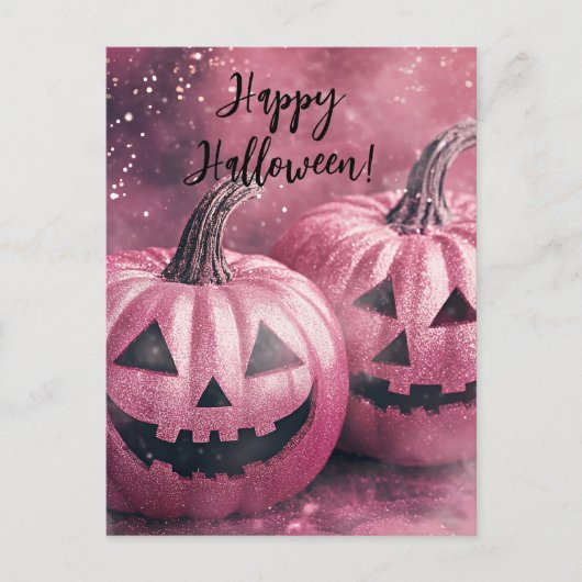 Glitter Pumpkins Halloween Wenskaart Briefkaart (Voorkant)