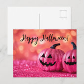 Glitter Pumpkins Halloween Wenskaart Briefkaart (Voorkant / Achterkant)