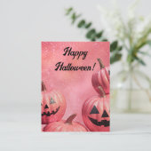 Glitter Pumpkins Halloween Wenskaart Briefkaart (Staand voorkant)