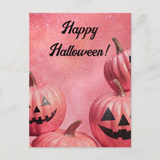 Glitter Pumpkins Halloween Wenskaart Briefkaart (Voorkant)