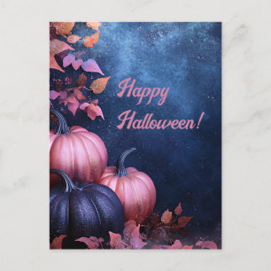Glitter Pumpkins Halloween Wenskaart Briefkaart