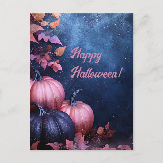 Glitter Pumpkins Halloween Wenskaart Briefkaart (Voorkant)
