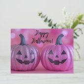 Glitter Pumpkins Halloween Wenskaart Kaart (Staand voorkant)