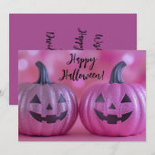 Glitter Pumpkins Halloween Wenskaart Kaart (Voorkant / Achterkant)