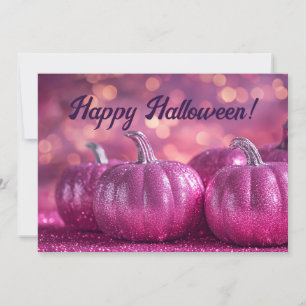 Glitter Pumpkins Halloween Wenskaart Kaart