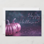 Glitter Pumpkins Halloween Wenskaart Kaart (Voorkant)
