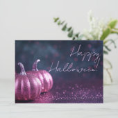 Glitter Pumpkins Halloween Wenskaart Kaart (Staand voorkant)