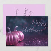 Glitter Pumpkins Halloween Wenskaart Kaart (Voorkant / Achterkant)