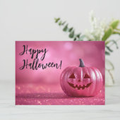 Glitter Pumpkins Halloween Wenskaart Kaart (Staand voorkant)