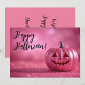 Glitter Pumpkins Halloween Wenskaart Kaart (Voorkant / Achterkant)