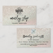 Glitter QR Code Logo Online Winkelpakket Visitekaartje (Voorkant / Achterkant)