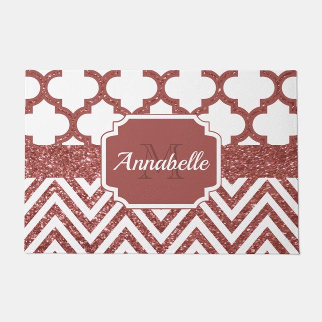 Glitter Quatrefoil Deurmat (Voorkant)