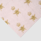 Glitter Queen Bee Crown Blush Pink Baby Girl Tissuepapier (Detail)