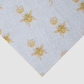 Glitter Queen Bee Crown Dusty Blue Baby Boy Tissuepapier (Detail)