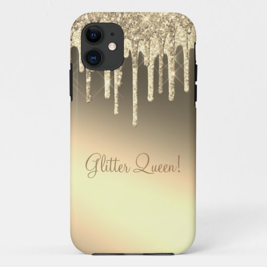 Glitter Queen Gold Sparkle Bling Glam Case-Mate iPhone Case (Achterkant)