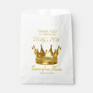 Glitter Queen of our Hearts 70th Birthday Crown Bedankzakje