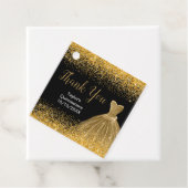 Glitter Quinceanera Bedankjes Labels (In situ)