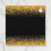 Glitter Quinceanera Bedankjes Labels (Achterkant)