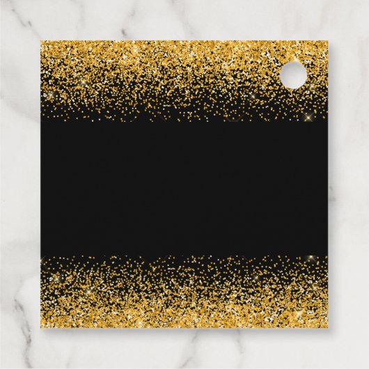 Glitter Quinceanera Bedankjes Labels (Achterkant)