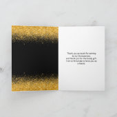 Glitter Quinceanera Bedankkaart (Binnen)