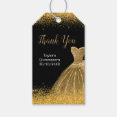 Glitter Quinceanera Cadeaulabel (Voorkant)