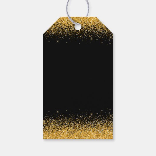 Glitter Quinceanera Cadeaulabel (Achterkant)